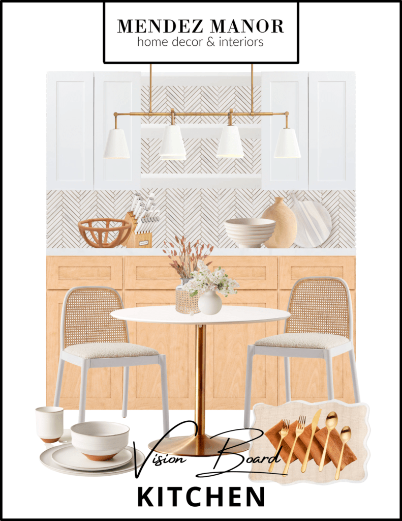 Neutral Kitchen Design with Pops of Terra Cotta Mendez Manor