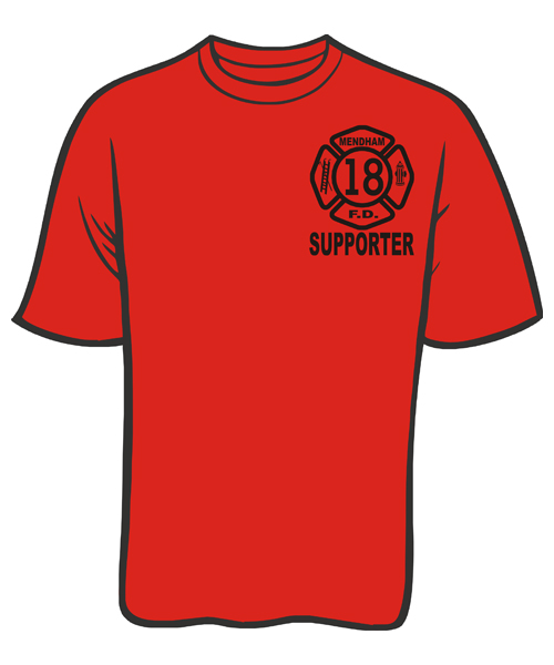 Supporter TShirt YouthRed Mendham Fire Department