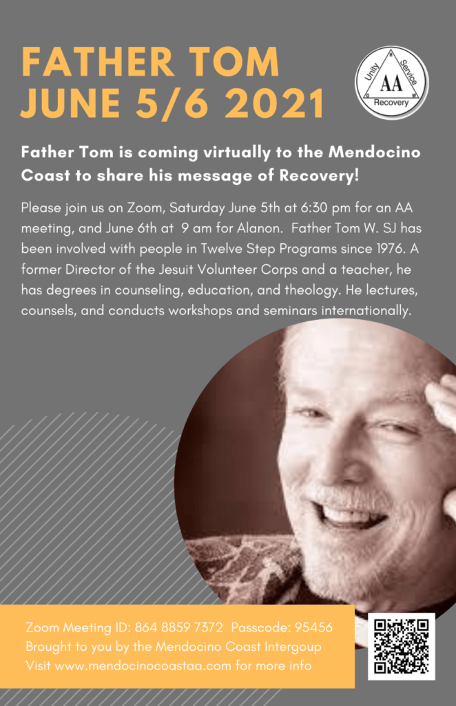 Father Tom AlAnon Event Mendocino Coast Alcoholics Anonymous