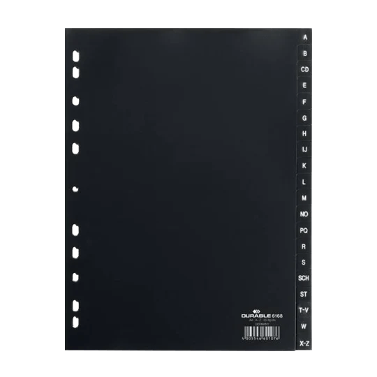 A4 Plastic Black Registers AZ MENKELCHI