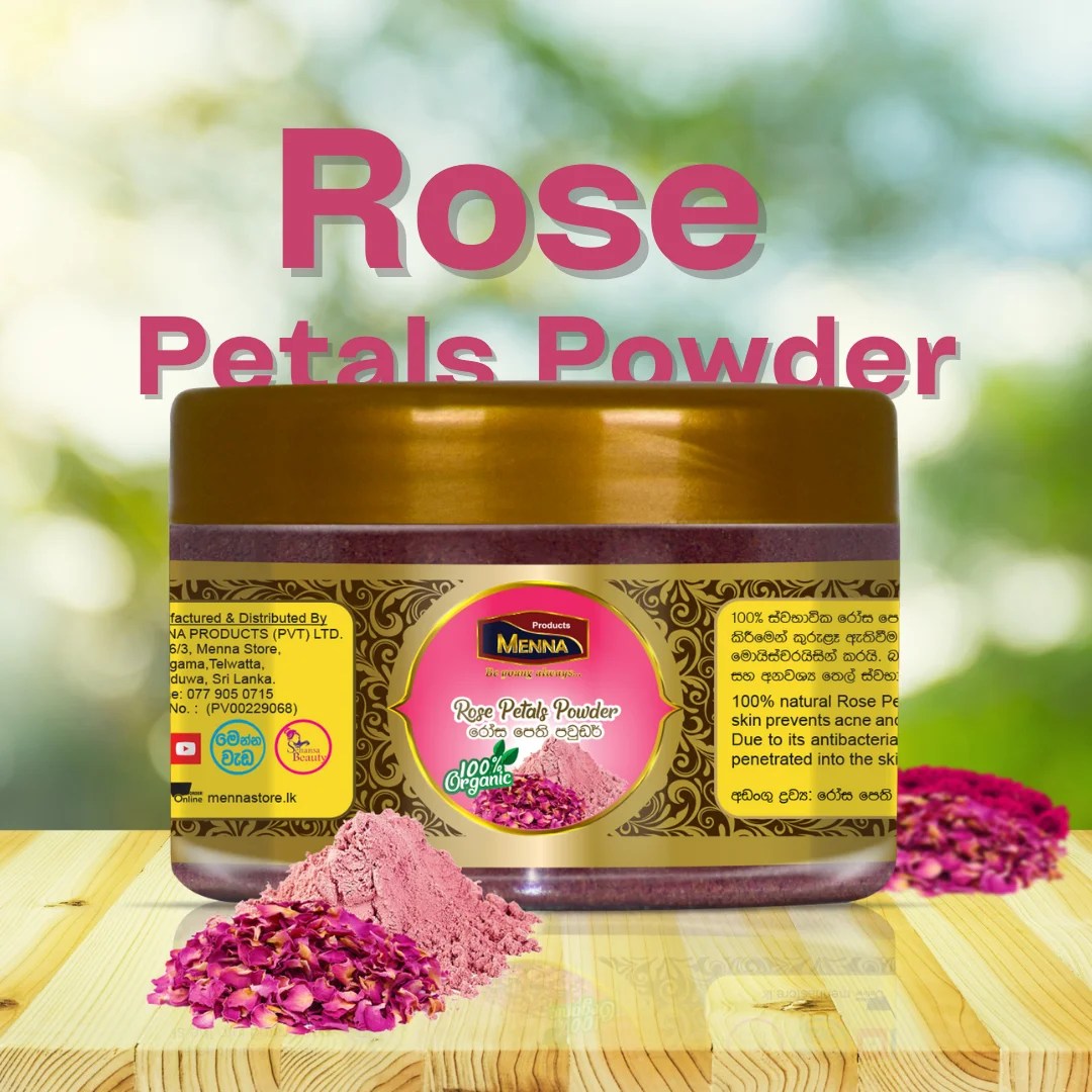 Organic Rose Petals Powder 100g Glowing Skin and Relaxation