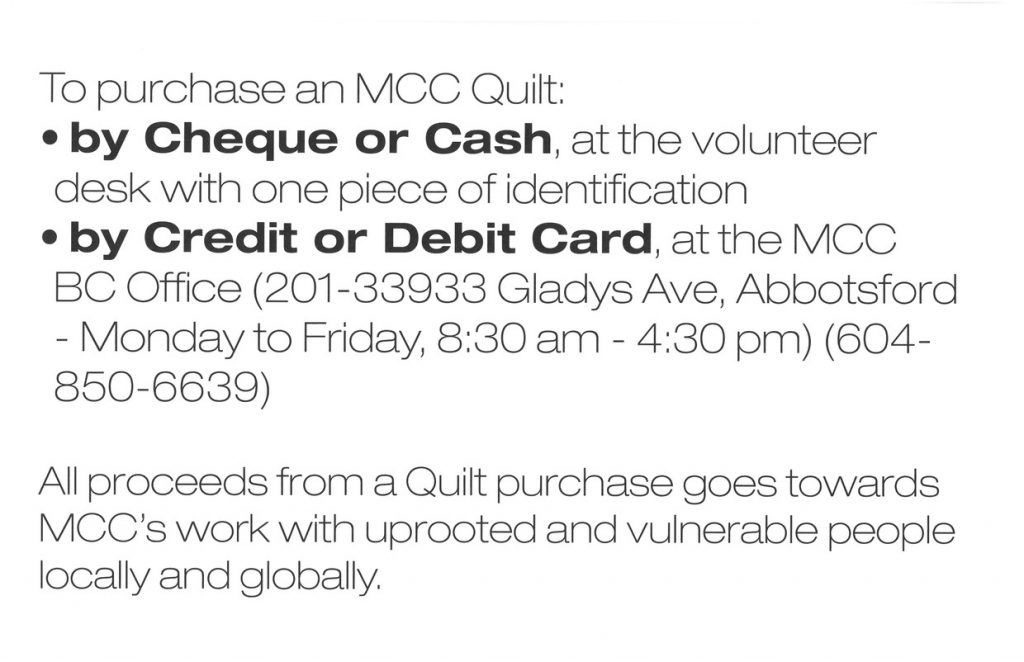 Abbotsford MCC Quilt Exhibit Mennonite Heritage Museum