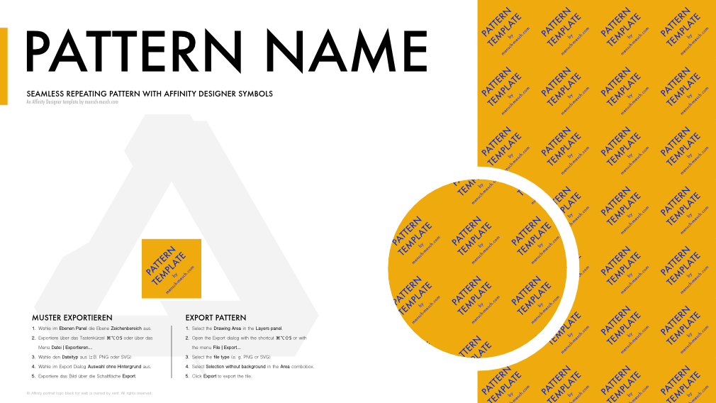 Affinity Designer Pattern Template Mensch Mesch