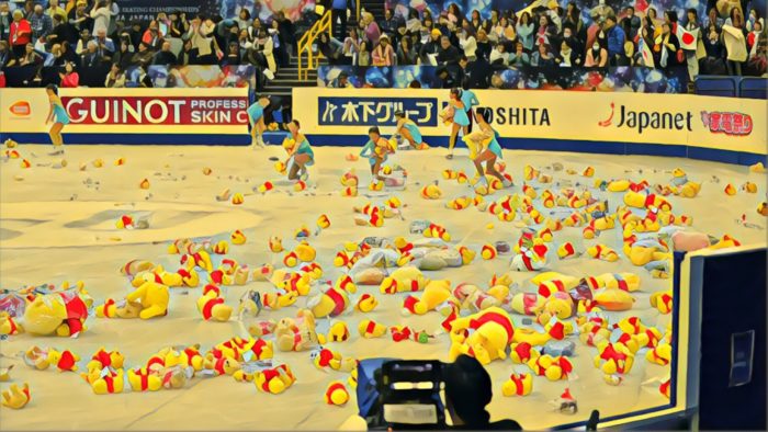 Rina Kohmoto On Twitter: "羽生選手の演技後のプーさんの山すごい。笑 Https://T.co/Mhsrwdk2Vk" / Twitter 羽生結弦に投げ込まれたプーさんの行方ってどうなってるの？ | Menslog