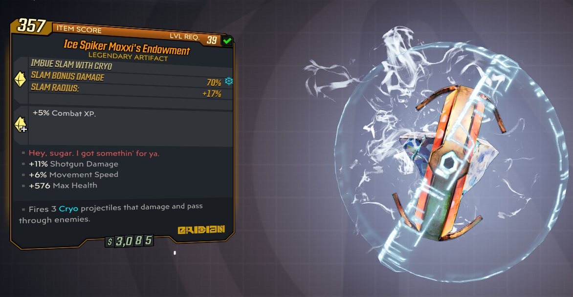 Moxxi's Endowment » Borderlands 3 Legendary Artifact » MentalMars
