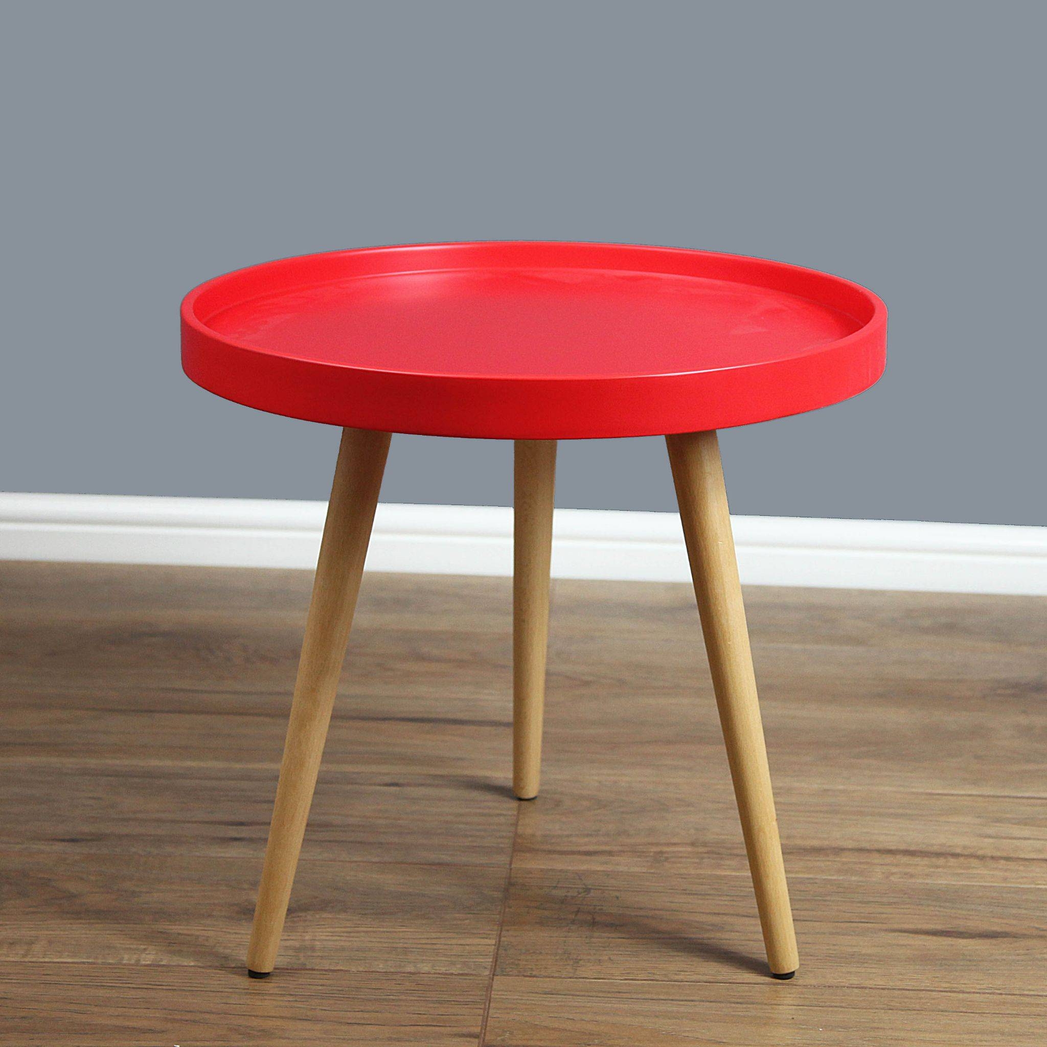 Round Red Coffee Table