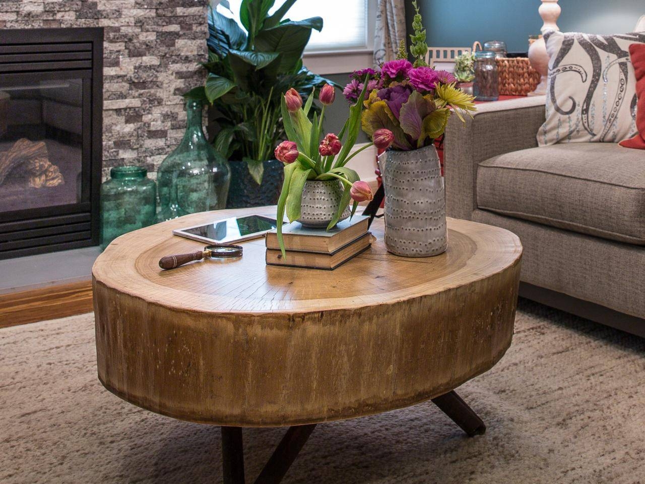 15 Ideas of Tree Trunk Coffee Table