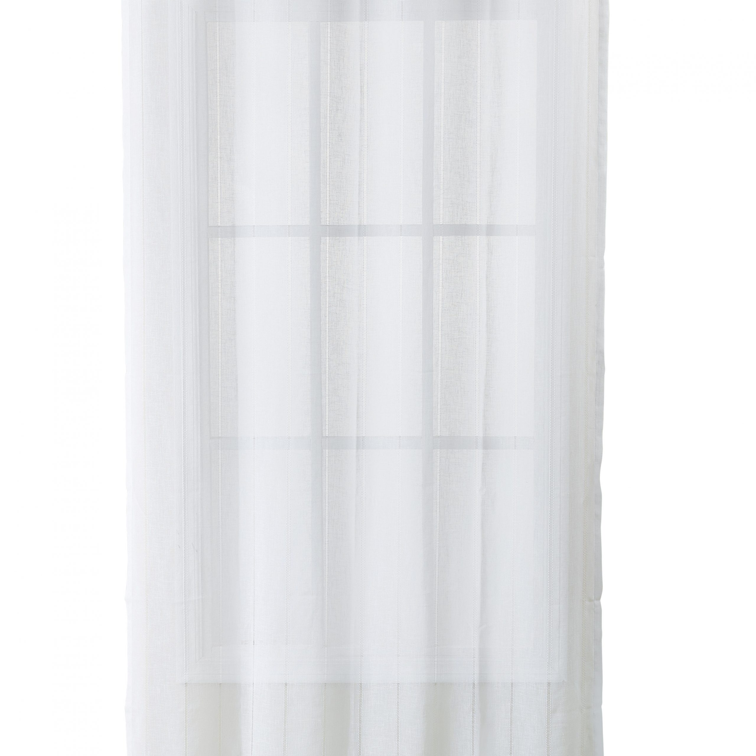 20 Best Collection of White Micro Striped Semi Sheer Window Curtain Pieces