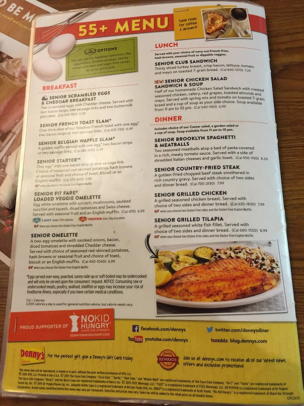 Denny's Menu Prices