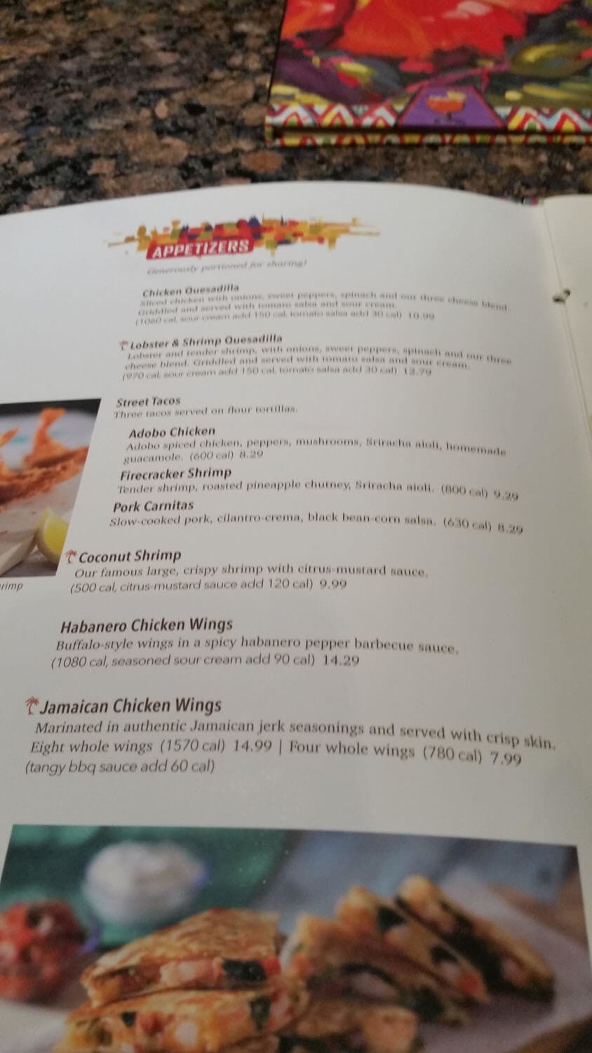 Bahama Breeze Menu Prices