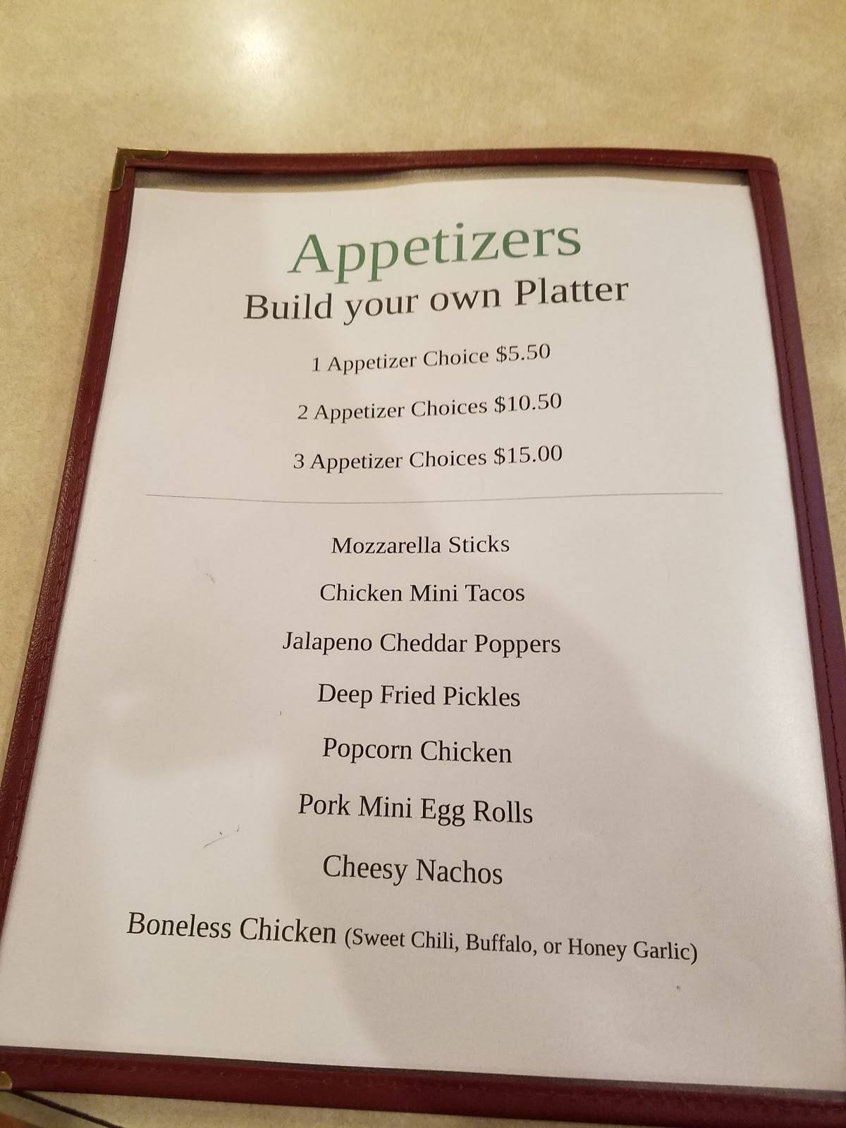 Menu at Prairie Inn restaurant, Carrington, 312 Hwy 281 NE