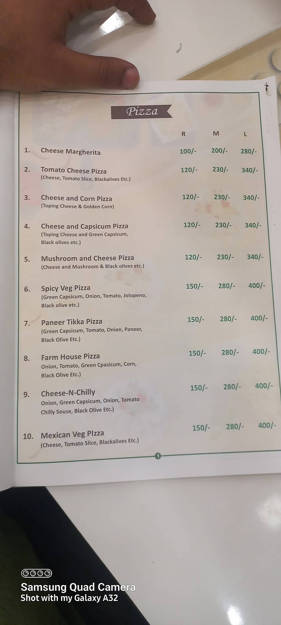 Menu at ITALIAN TOUCH, Kalanaur
