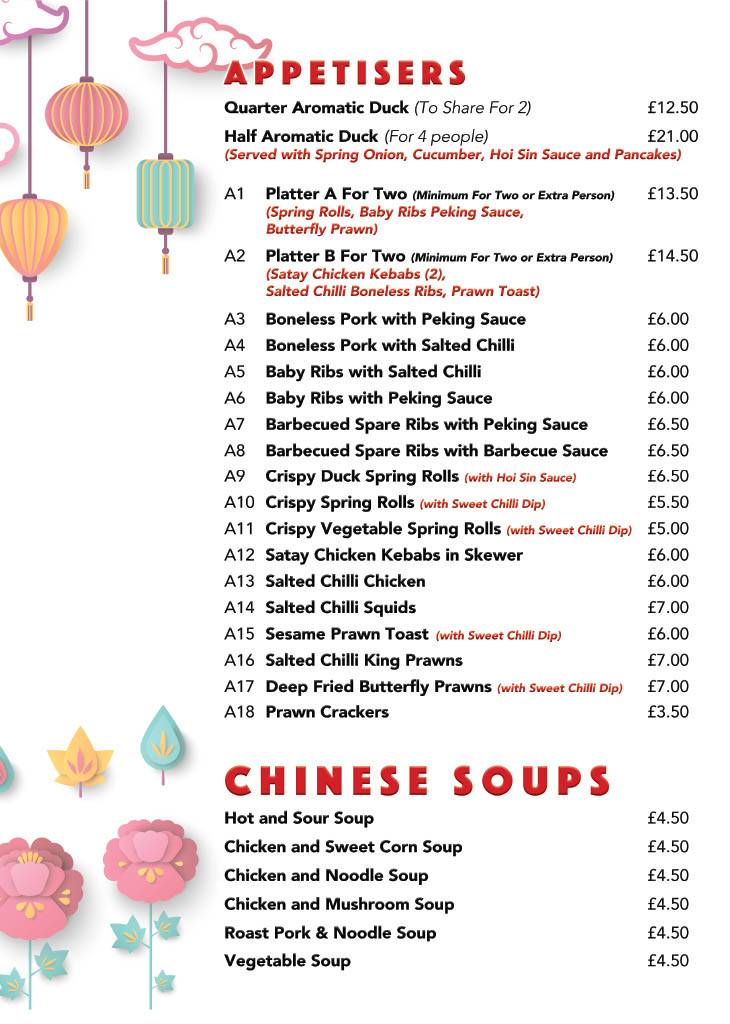 Menu at Good Fortune restaurant, Belfast, Eastleigh Dr