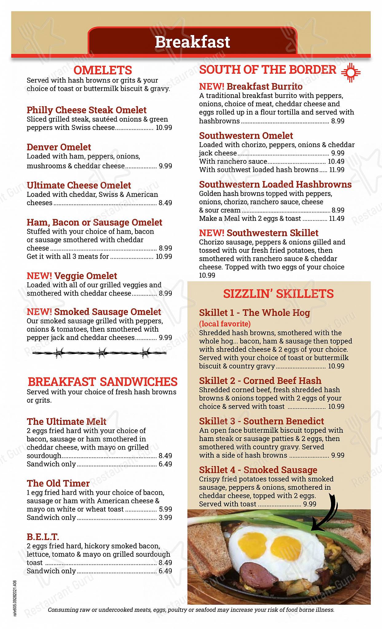 Menu at Ranch House Restaurant, Harrison