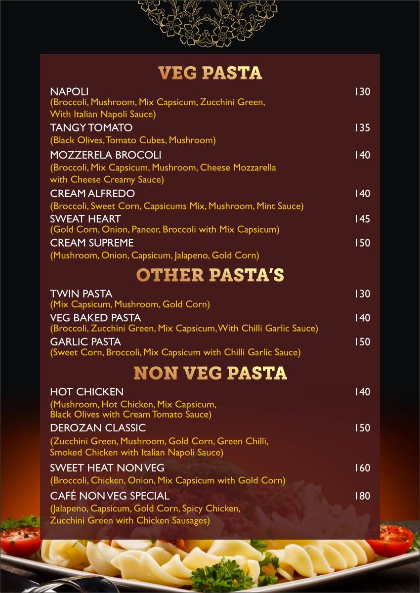 Menu at CAFÉ ITALIA, Tarn Taran Sahib