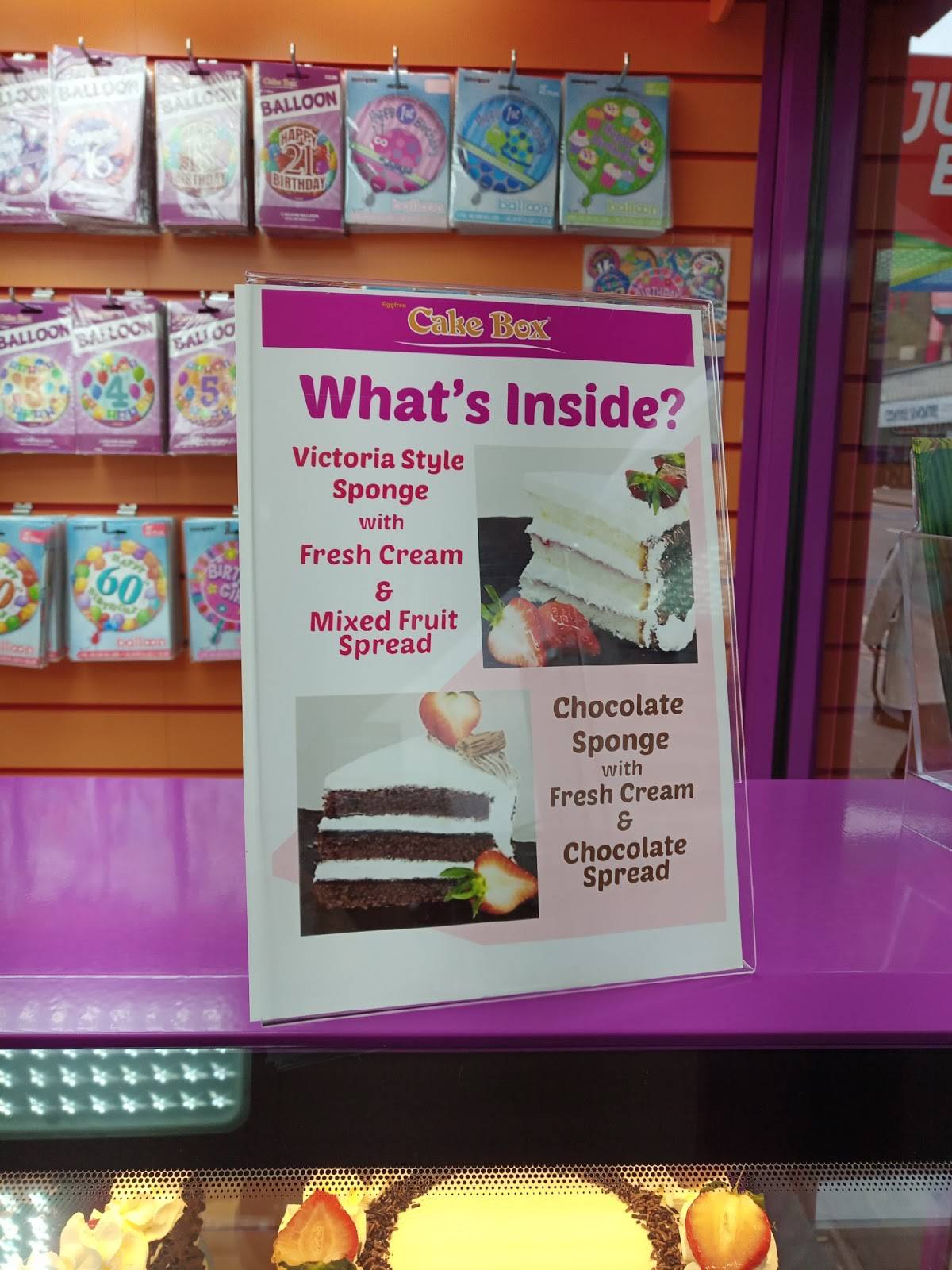 Menu at Cake Box Croydon restaurant, Croydon