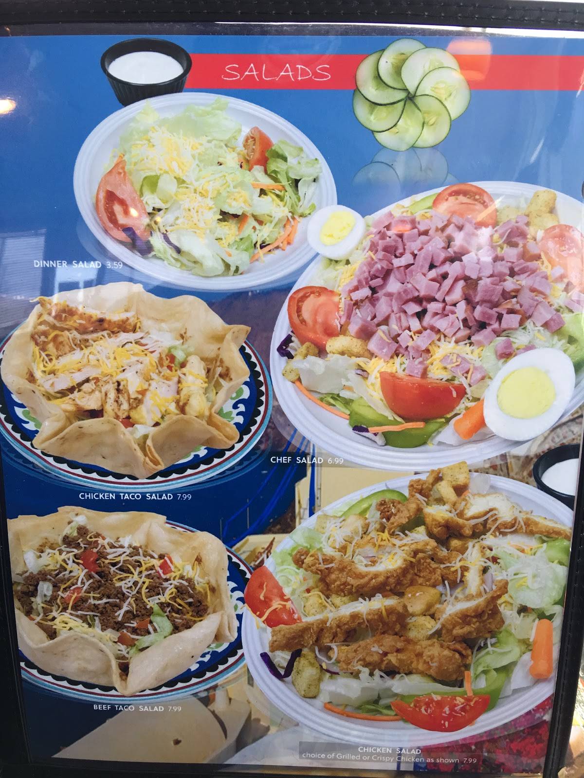 Menu at Restaurant, Ralls