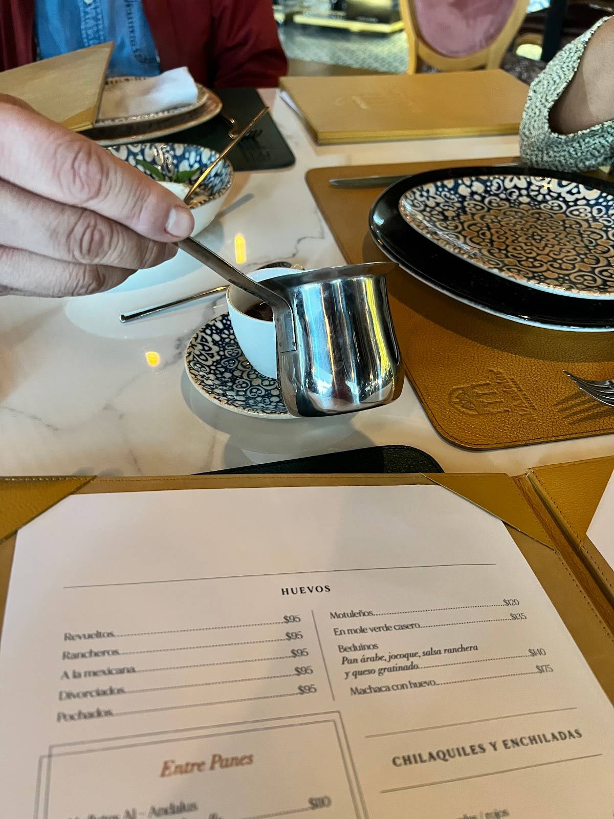 Carta del restaurante Al Andalus, Ciudad del México, Av. Insurgentes