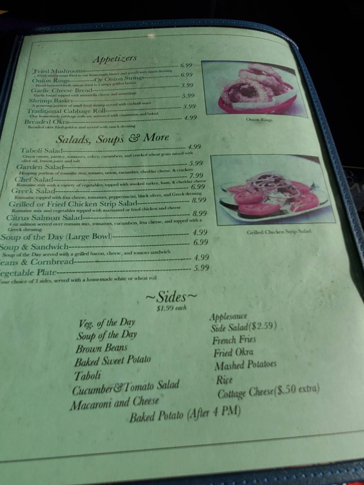Menu at Midway Cafe, Bartlesville