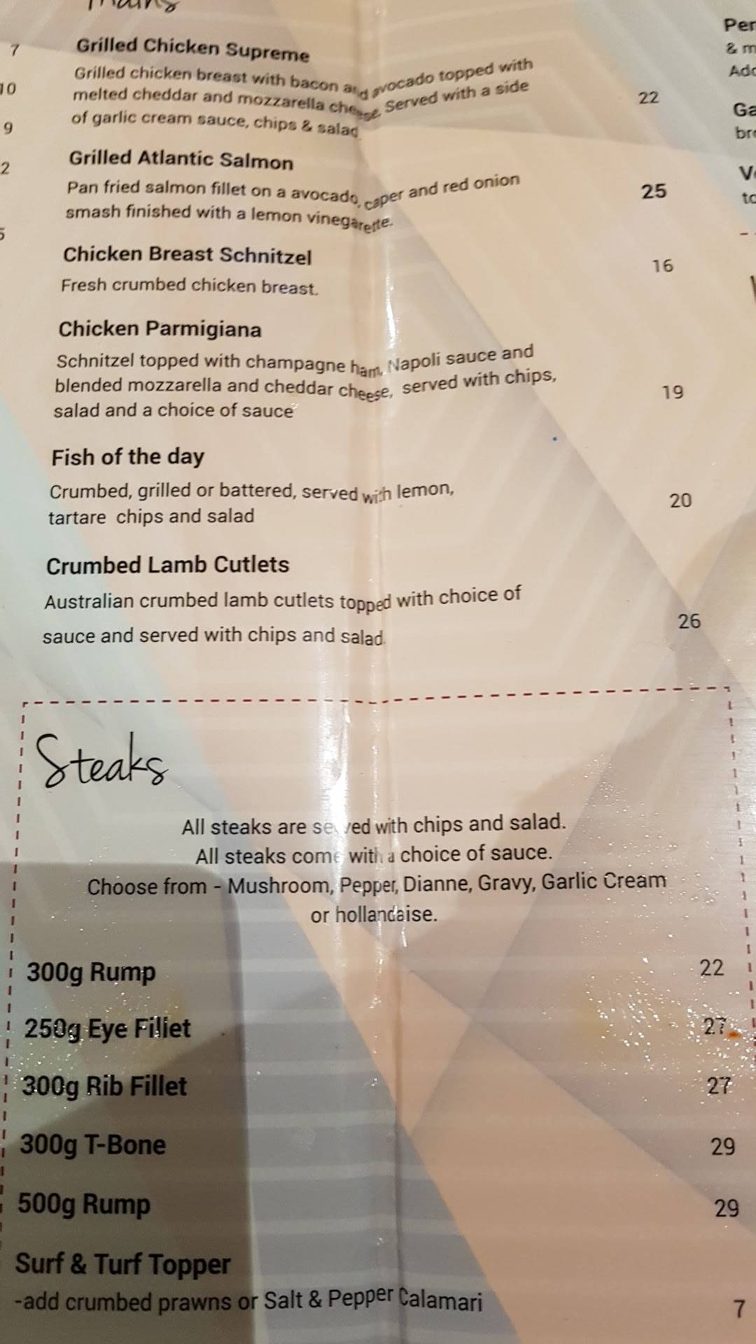 Menu at Park Ridge Tavern pub & bar, Park Ridge, 3712 Mount Lindesay Hwy