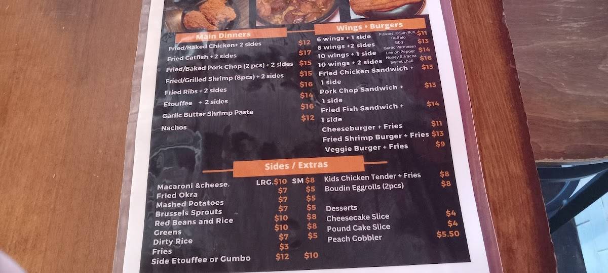 Menu at Butter Funk Kitchen restaurant, Houston