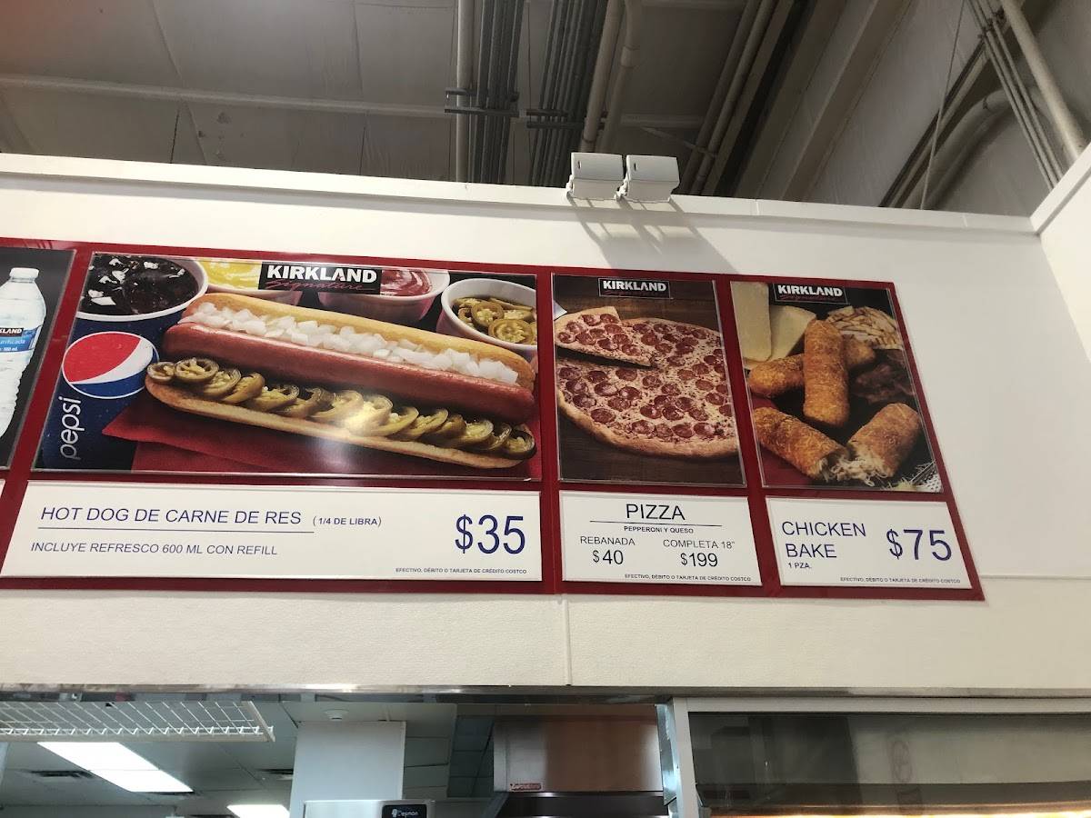 Menu at Costco Cafetería, Hermosillo