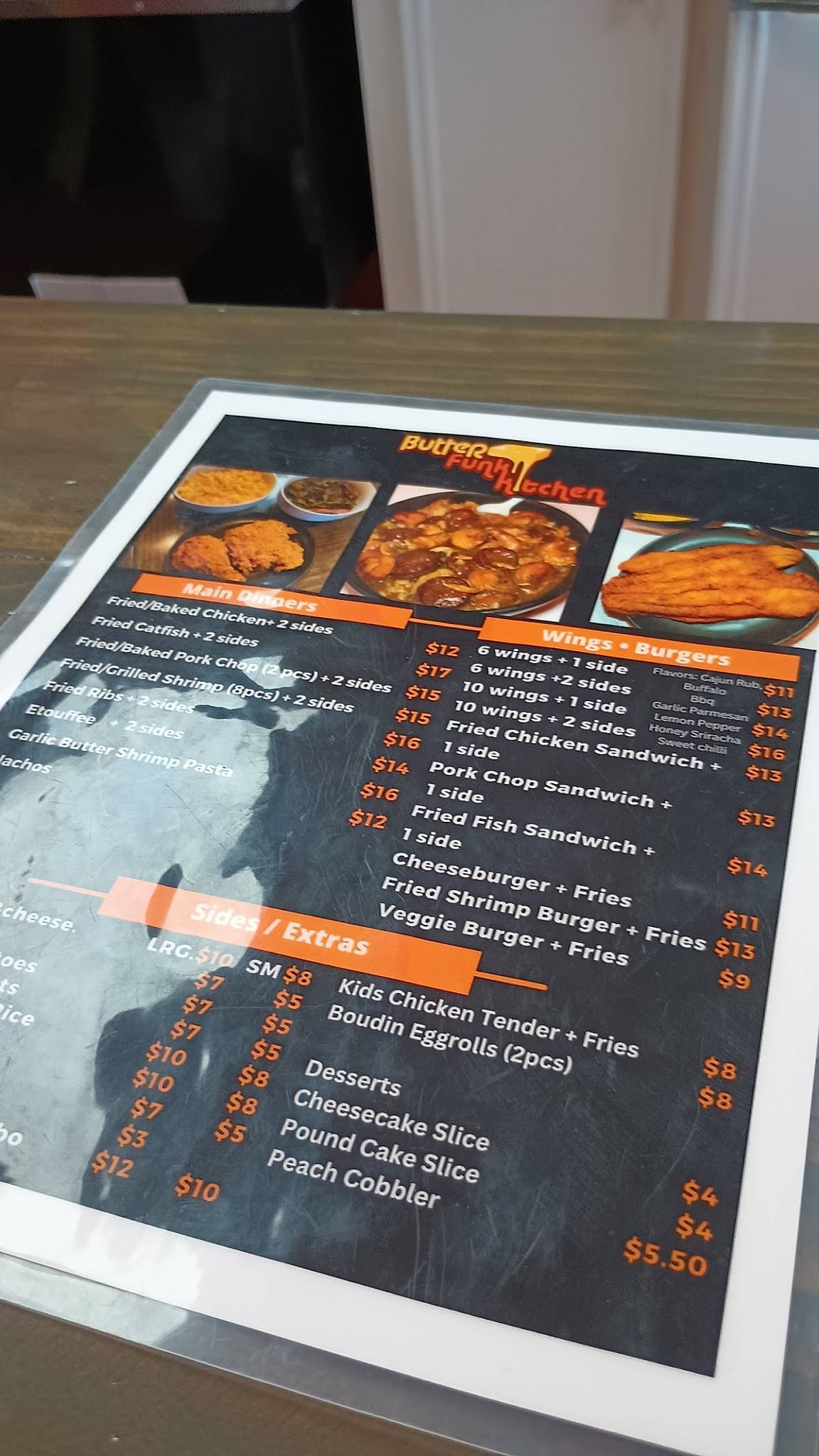 Menu at Butter Funk Kitchen restaurant, Houston