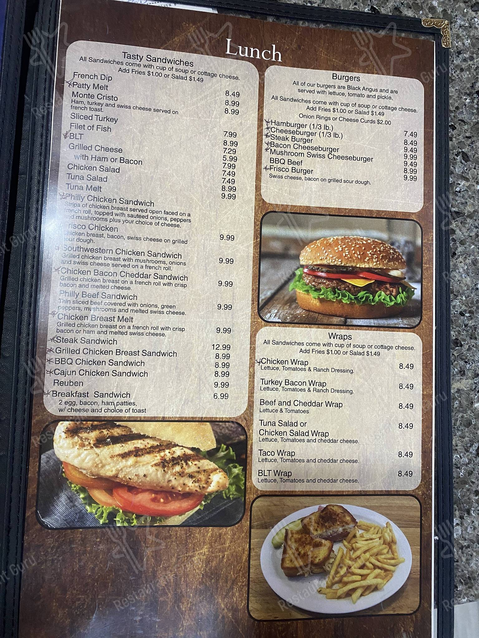 Menu at Route 19 Cafe, Waterloo