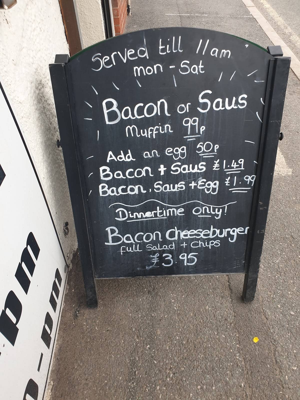 Menu at Jack's Chippy restaurant, Manchester, 333 Ainsworth Rd