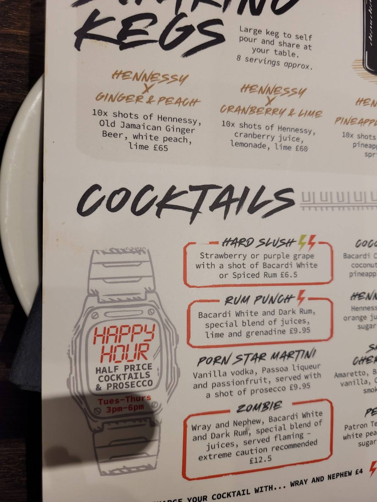 Menu at Trap Kitchen restaurant, London, 7677 Chalk Farm Rd