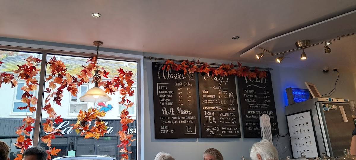 Menu at May's Cafè cafe, BurnhamonSea