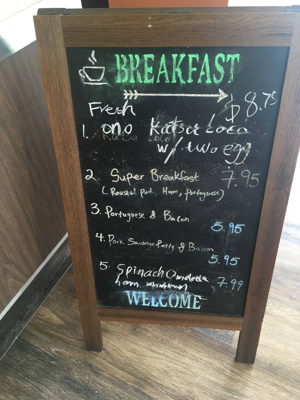 Menu at Pan's Kitchen restaurant, Kaneohe