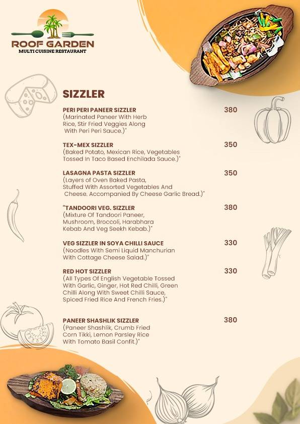 Menu at ROOF GARDEN RESTAURANT, Anand