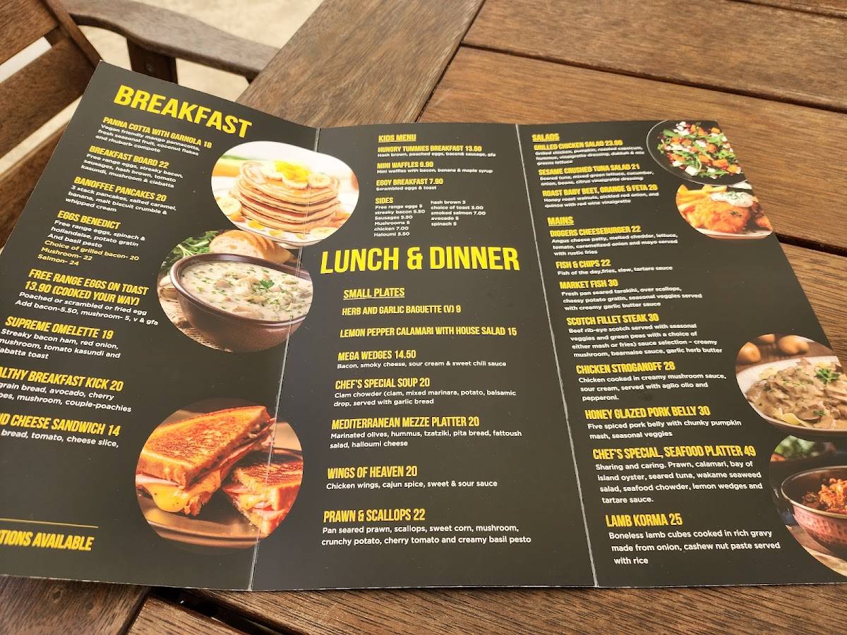 Menu at Diggers Restaurant, RSARussell, Russell