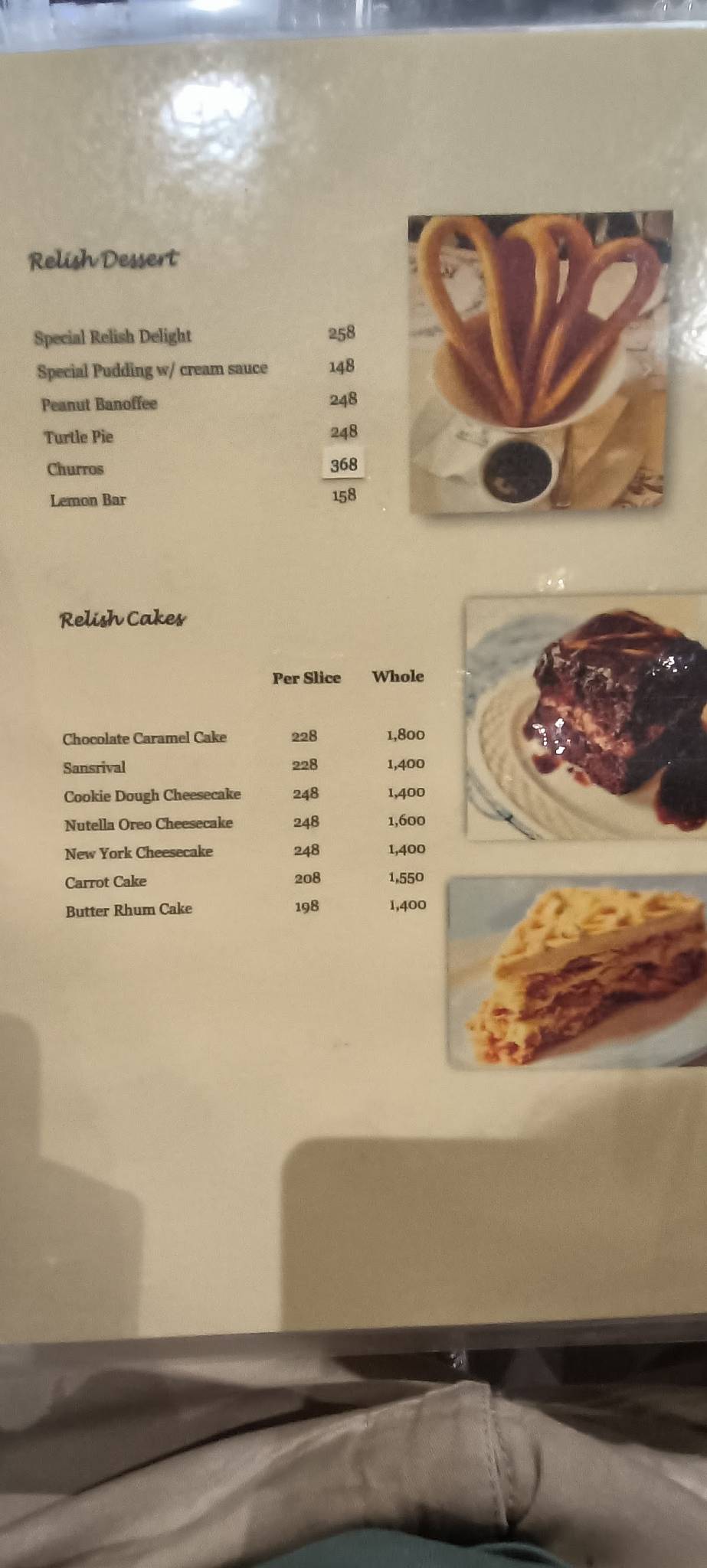 Menu at Relish, Hello Happiness! restaurant, Quezon City