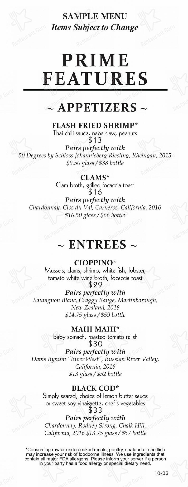 Menu at ML Tavern pub & bar, Moreland Hills