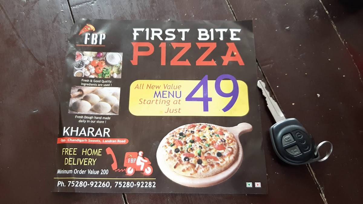 Menu at First Bite Pizza, Kurali