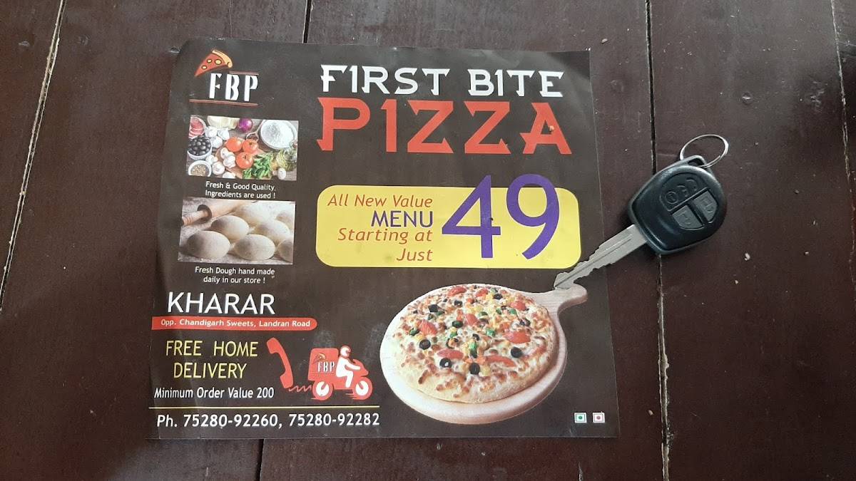 Menu at First Bite Pizza, Kurali