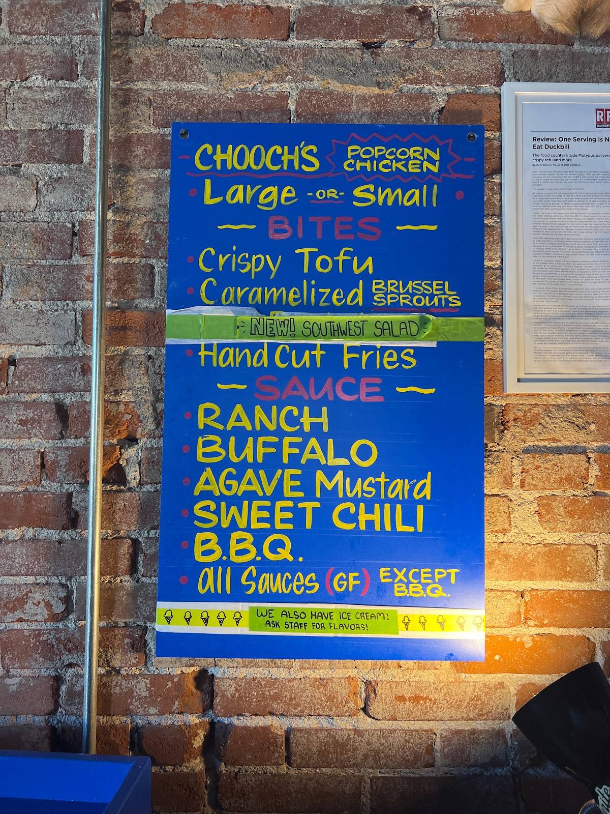 Menu at Eat DuckBill restaurant, St. Louis