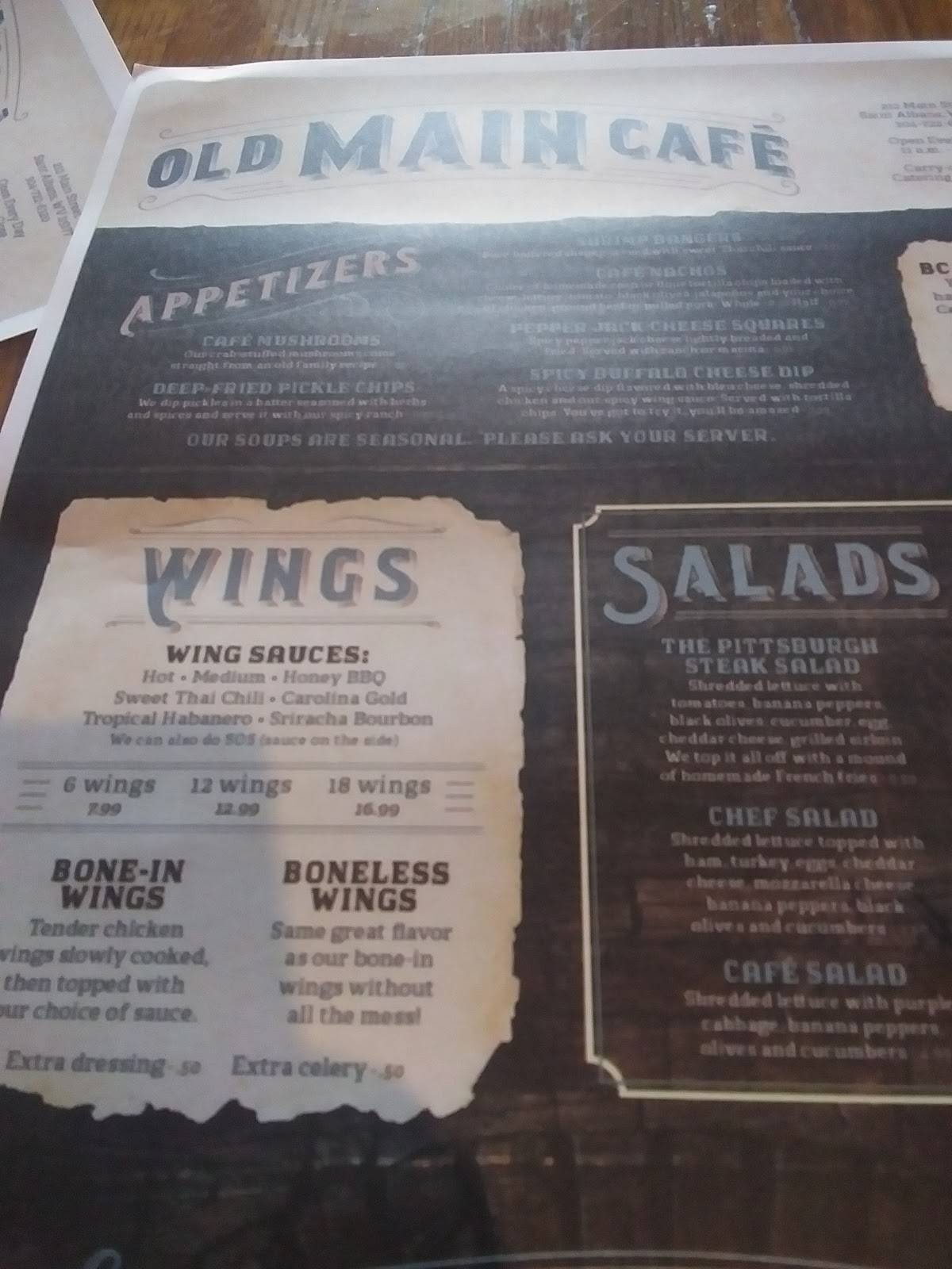 Menu at River's Edge Cafe, Saint Albans