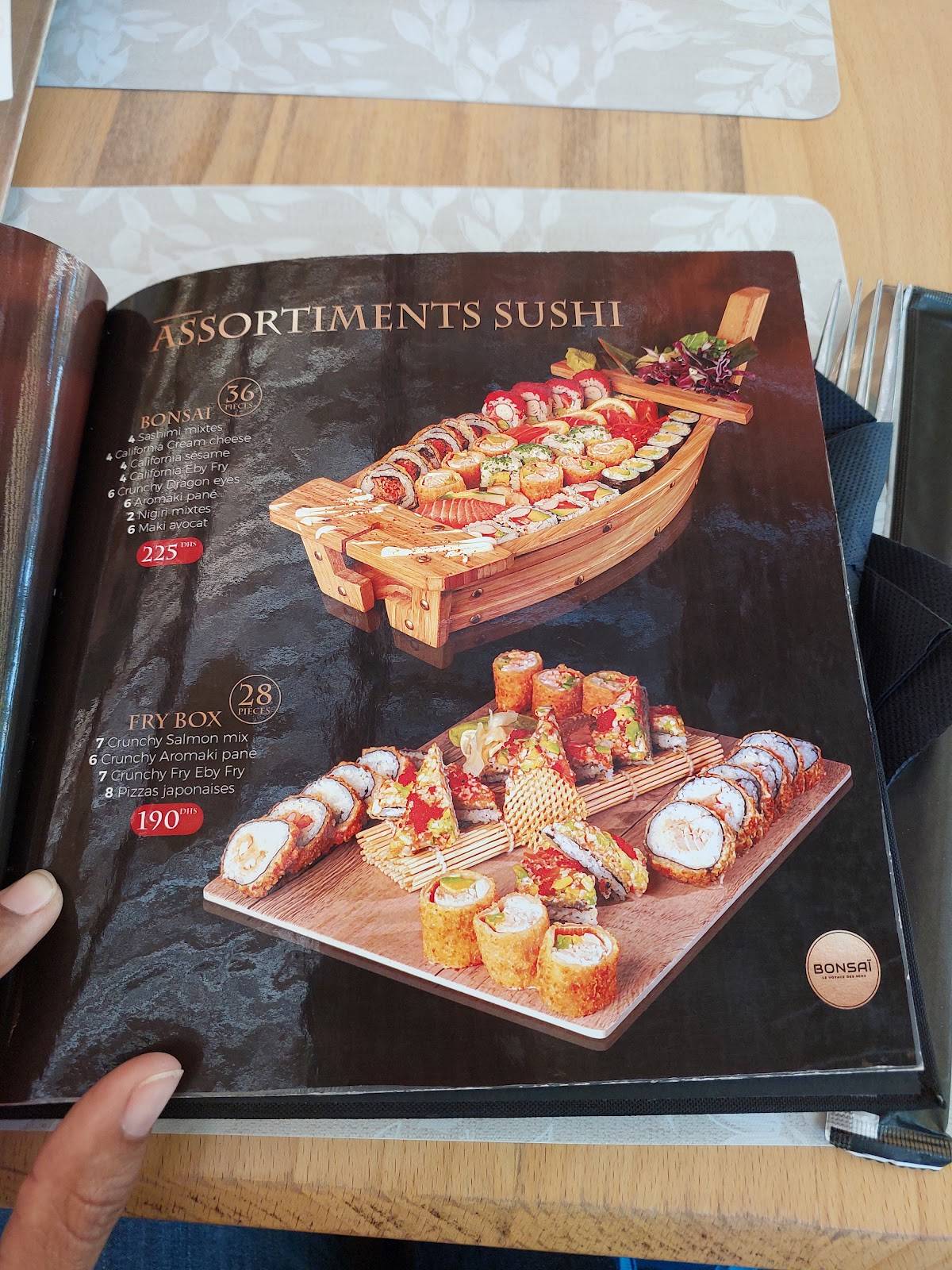 Menu au BONSAÏ Marrakech Sushi & Thaï restaurant, Marrakech