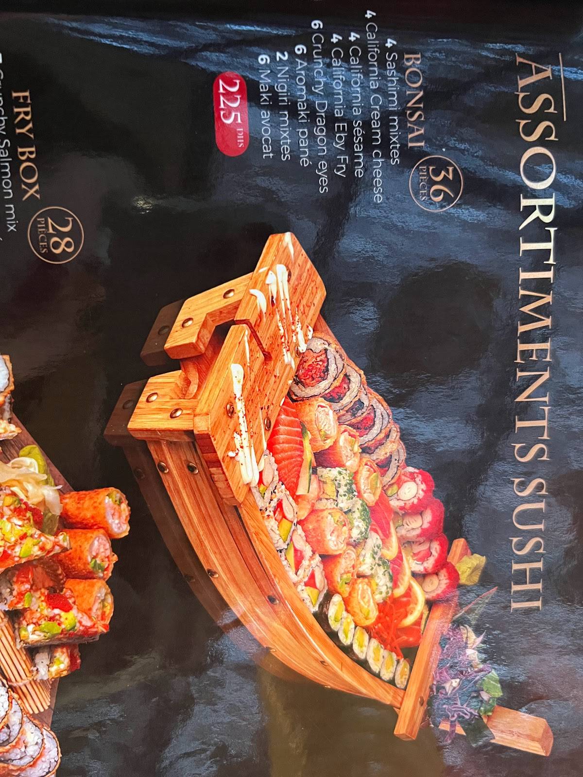 Menu au BONSAÏ Marrakech Sushi & Thaï restaurant, Marrakech