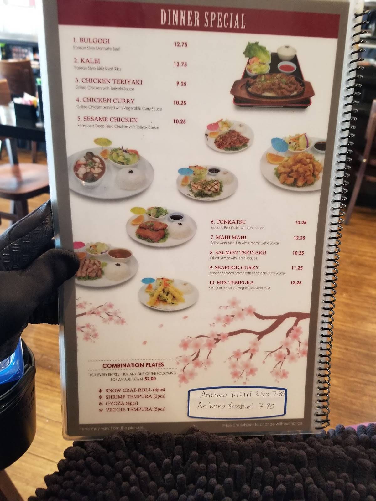 Menu at Pan Asia Buffet restaurant, San Marcos