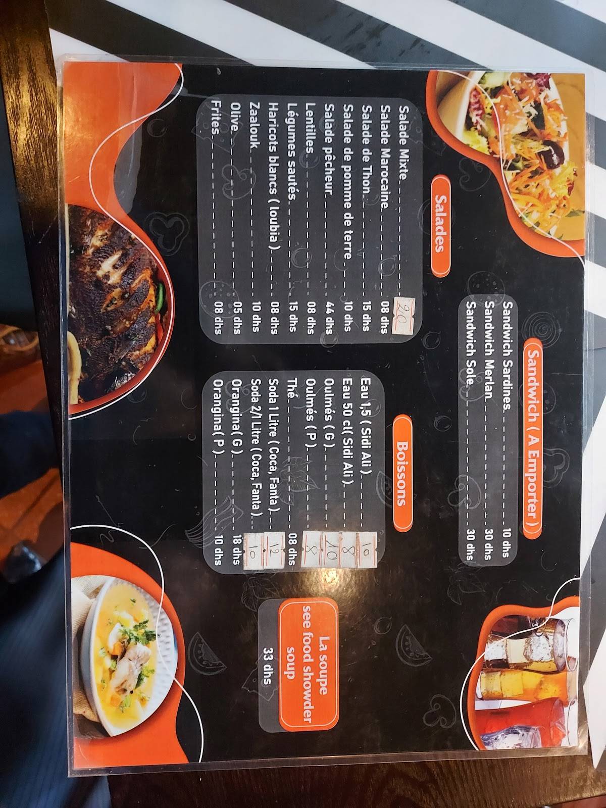 Speisekarte von Silver Fork restaurant, Temara