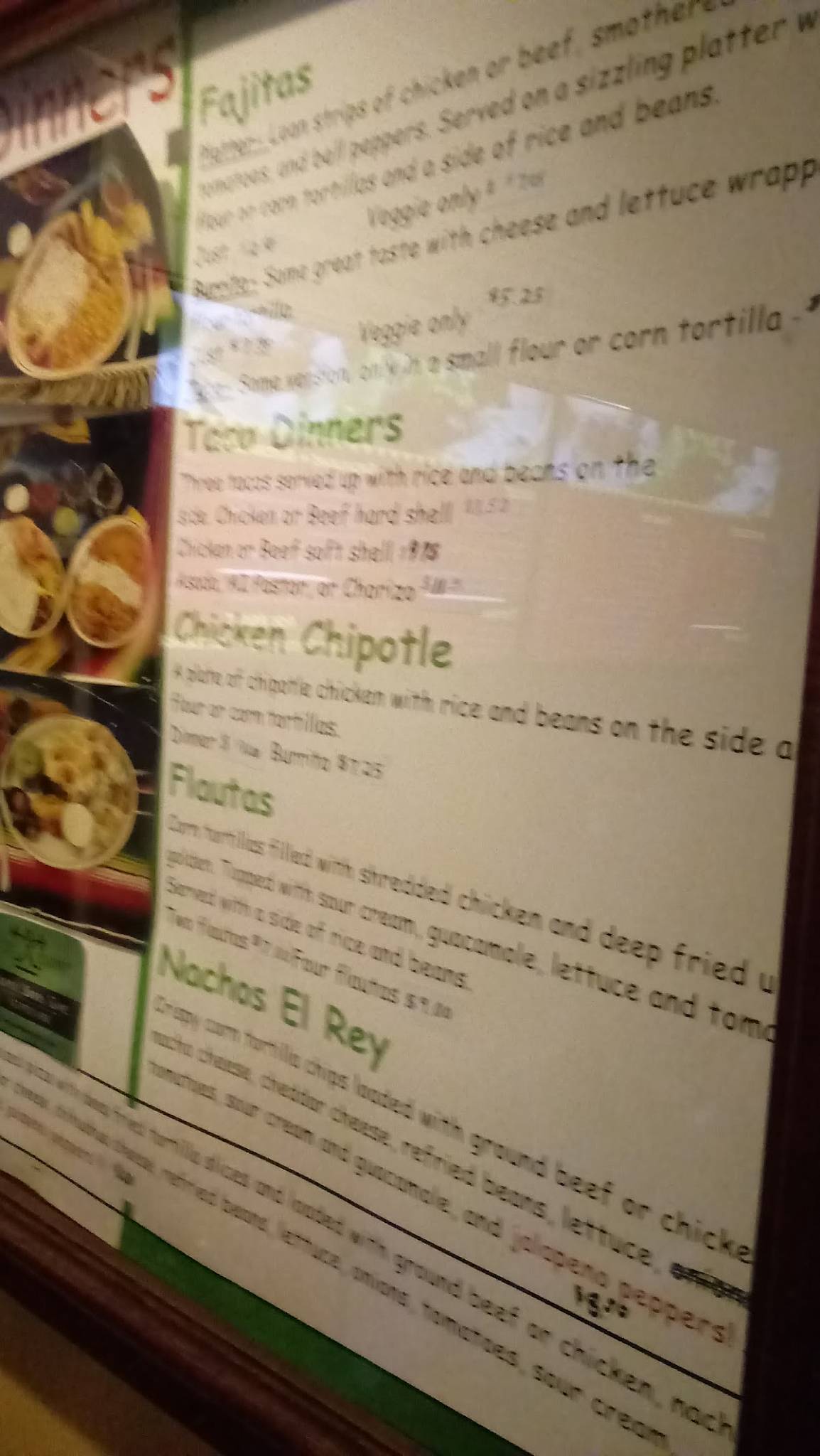 Menu at Tacos El Rey restaurant, Kenosha, Birch Rd