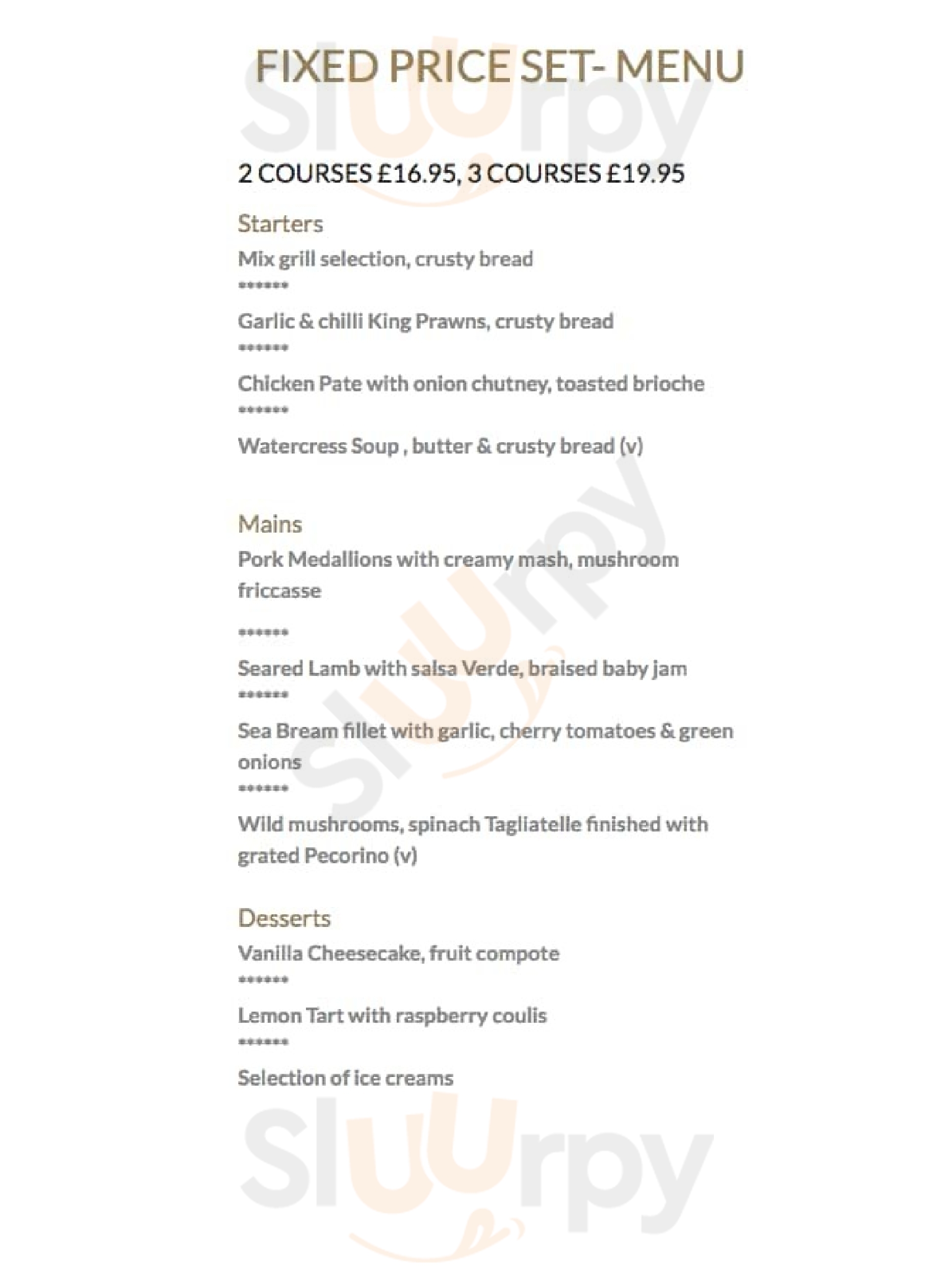 Corner Grill House menù, York Main Menu Sluurpy