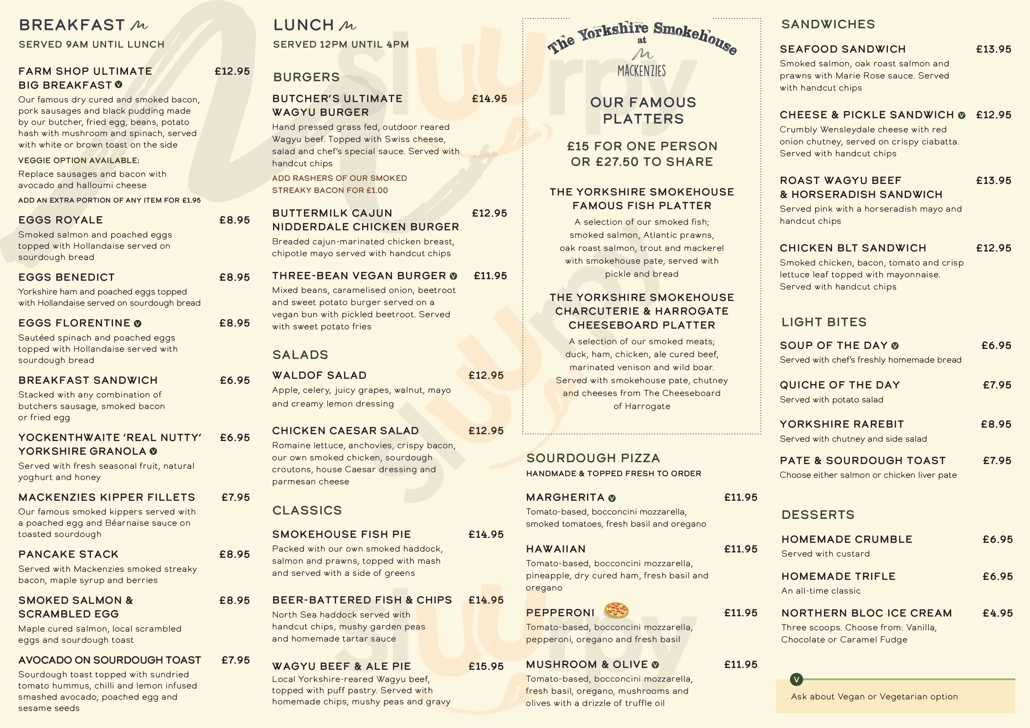 Mackenzies Yorkshire Smokehouse menù, Blubberhouses Main Menu Sluurpy
