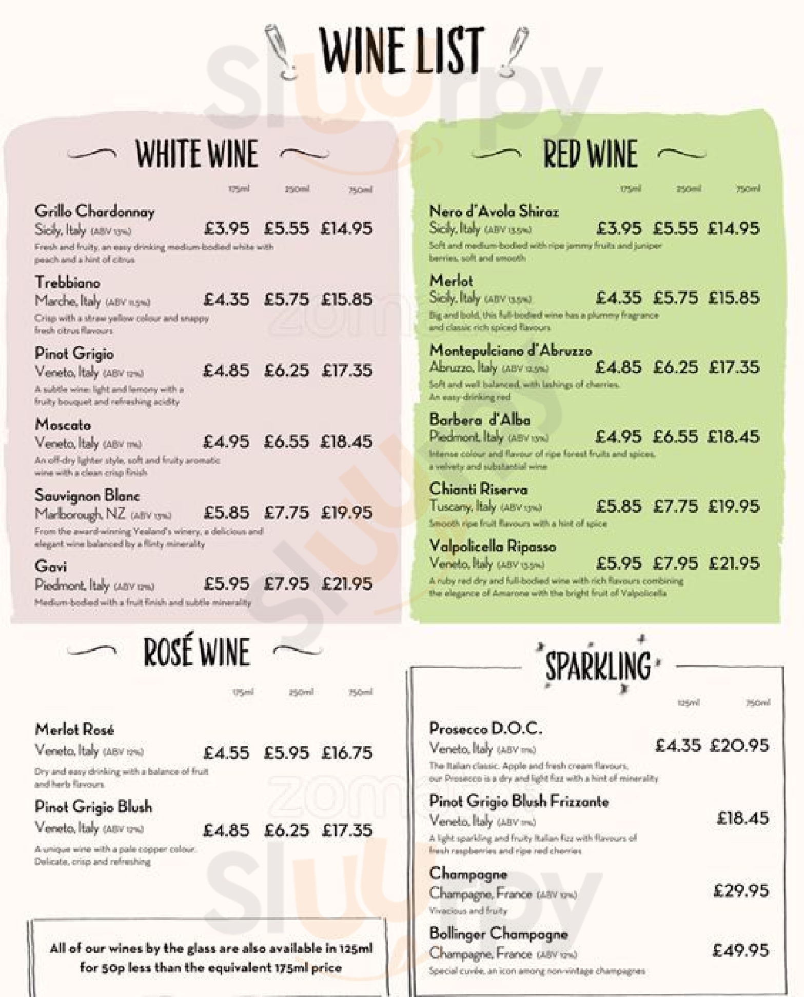 Pizza Express Salford Quays menù, Salford Main Menu Sluurpy