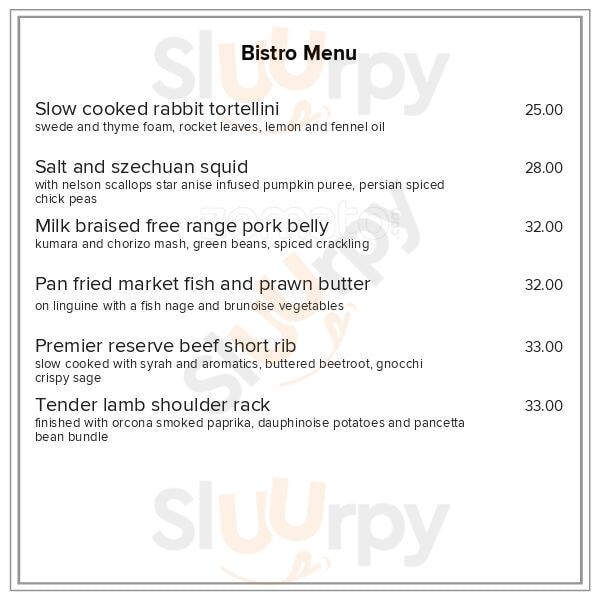 Black Barn Bistro menù, Havelock North All Sluurpy