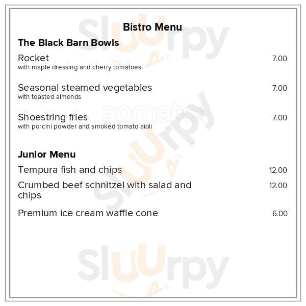 Black Barn Bistro menù, Havelock North All Sluurpy